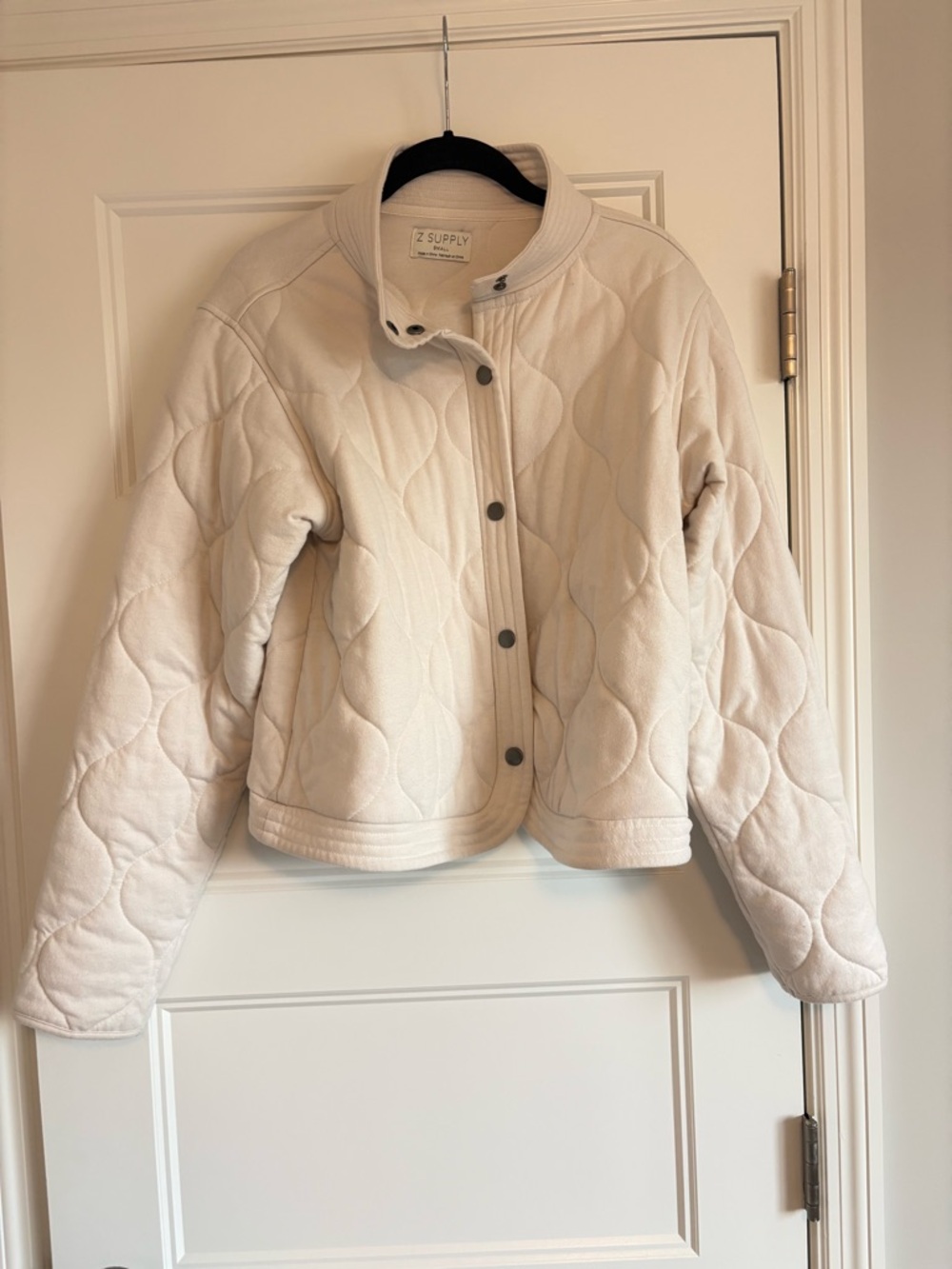 Zsupply quilted jacket, cream, size small